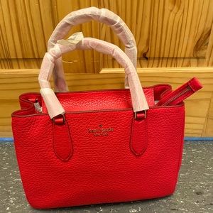 kate spade large red satchel.